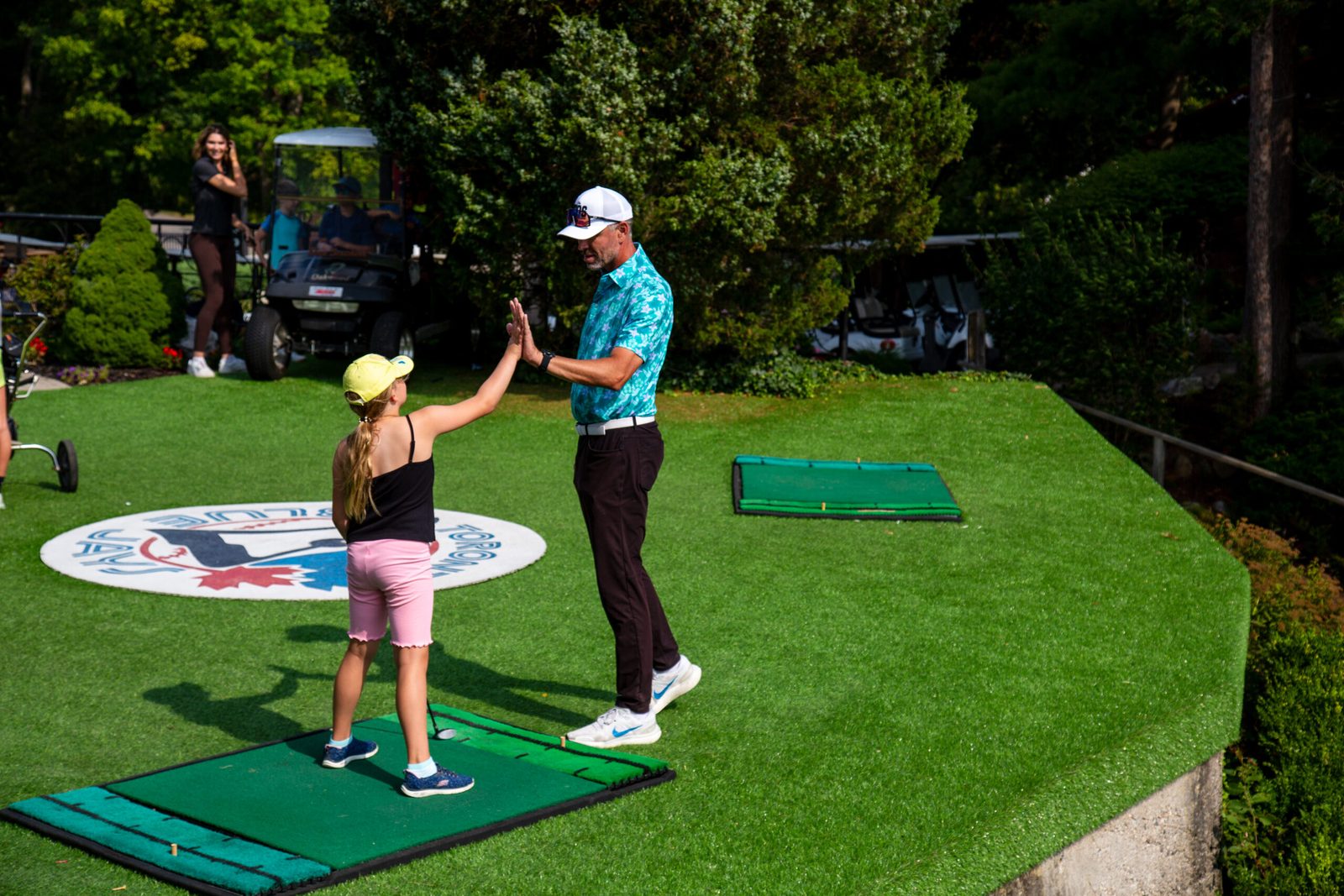 A coaching moment on the range