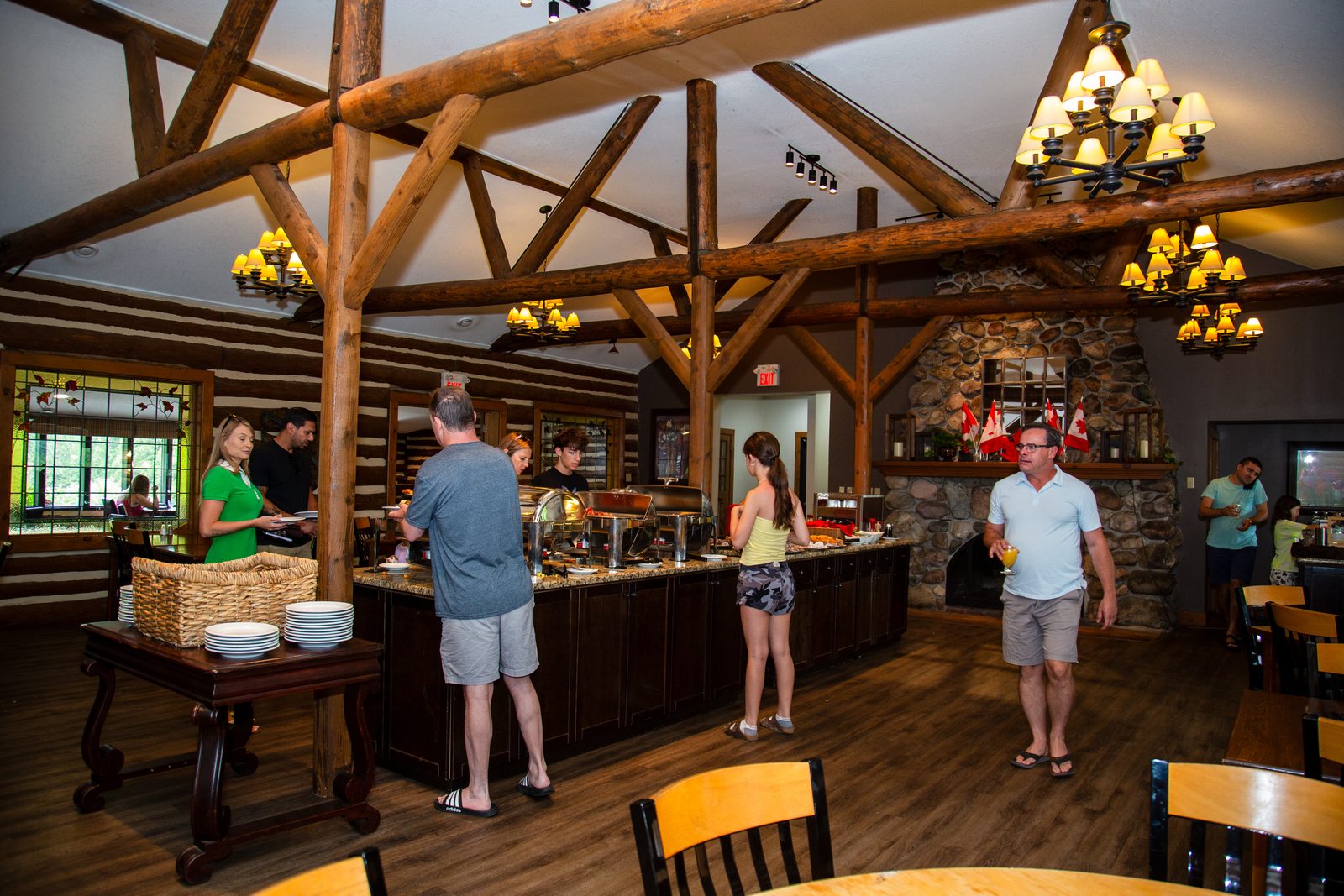 The Rise & Dine buffet spread