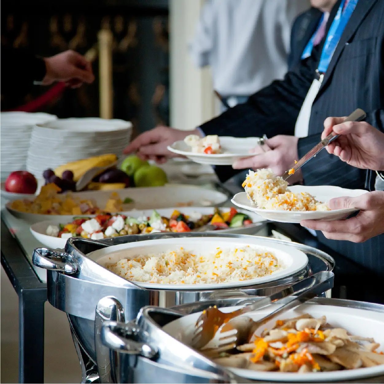 Catering laid out for a function